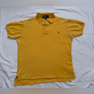 Vintage Ralph Lauren Men's Polo Shirt in Vibrant Yellow